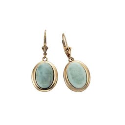 Zeeme Paar Ohrhänger 925/- Sterling Silber Larimar