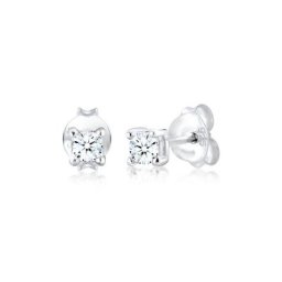Elli DIAMONDS Paar Ohrstecker Basic Ohrstecker Diamant (0.12 ct) 925er Silber