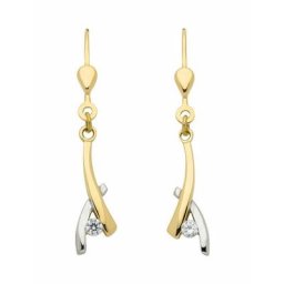 Adelia´s Paar Ohrhänger 333 Gold Ohrringe Ohrhänger mit Zirkonia, mit Zirkonia Goldschmuck für Damen