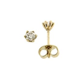 Orolino Paar Ohrstecker 585/- Gelbgold Brillant SI Vollschliff Rund