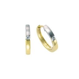 Vivance Paar Creolen 333 Gold zweifarbig 16mm Zirkonia