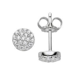 JOBO Paar Ohrstecker, rund 925 Silber mit Zirkonia