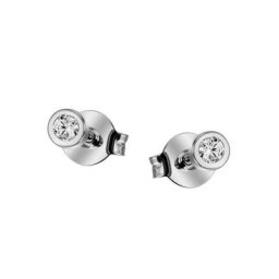 Firetti Paar Ohrstecker Solitär, rund, Ø ca. 3,40 mm, Glanzoptik, massiv, mit Brillanten