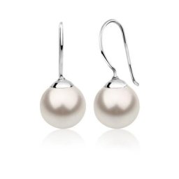 Nenalina Paar Ohrhänger Hänger Basic Synthetische Perle 925 Silber