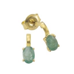 Vivance Paar Ohrstecker 333/- Gelbgold mit Smaragd