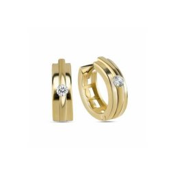 dKeniz Paar Creolen 925/- Sterling Silber vergoldet Hochglanz Design Ohrring