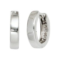 JOBO Paar Creolen, rund 925 Silber