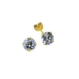 Fascination by Ellen K. Paar Ohrstecker Gold 333 Blautopas (beh) 5mm