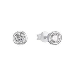 s.Oliver Paar Ohrstecker Rund, 2032975, 2032976, 2032977, mit Zirkonia (synth)