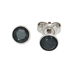 JOBO Paar Ohrstecker, rund 925 Silber mit Zirkonia