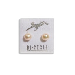 DI PERLE Paar Ohrstecker Damen Perlenschmuck 585 Gelbgold Süsswasser Perlen Ohrstecker, Damen Perlenschmuck
