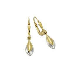 Vivance Paar Ohrhänger 333 Gold bicolor 26mm lang