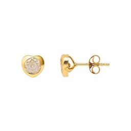 XENOX Paar Ohrstecker XG KOLLEKTION 9K, Herz, XG9K4001G, mit Zirkonia (synth)