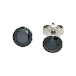 JOBO Paar Ohrstecker, rund 925 Silber mit Zirkonia