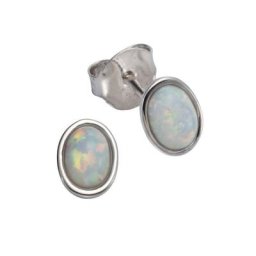 Vivance Paar Ohrstecker 925/- Sterling Silber synth. Opal