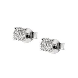 Firetti Paar Ohrstecker Rundes Design, Glanz, massiv, mit Brillanten