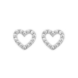 ONE ELEMENT Paar Ohrstecker Zirkonia Herz Ohrringe Ohrstecker aus 925 Silber, Damen Silber Schmuck Herz