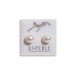 DI PERLE Paar Ohrstecker Damen Perlenschmuck 925 Silber Süsswasser Perlen Ohrstecker, Damen Perlenschmuck
