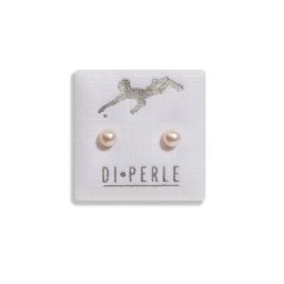 DI PERLE Paar Ohrstecker Damen Perlenschmuck 925 Silber Süsswasser Perlen Ohrstecker, Damen Perlenschmuck
