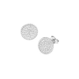 Smart Jewel Paar Ohrstecker rund, mit Zirkonia Steinen, Silber 925