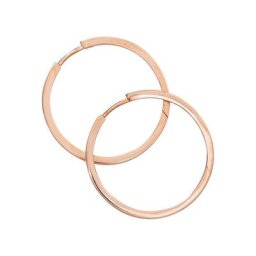 JOBO Paar Creolen, rund 925 Silber roségold vergoldet