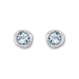 ONE ELEMENT Paar Ohrstecker Blau Topas Ohrringe Ohrstecker aus 925 Silber, Damen Silber Schmuck