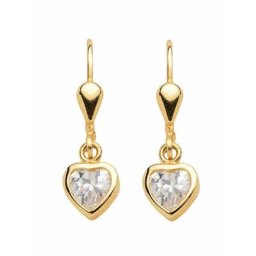 Adelia´s Paar Ohrhänger 1 Paar 333 Gold Ohrringe / Ohrhänger Herz mit Zirkonia, 333 Gold mit Zirkonia Goldschmuck für Damen