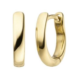 JOBO Paar Creolen, oval 750 Gold