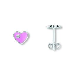 ONE ELEMENT Paar Ohrstecker Zirkonia Herz Ohrringe Ohrstecker aus 925 Silber, Damen Silber Schmuck Herz