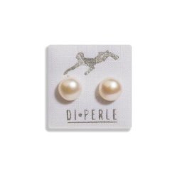 DI PERLE Paar Ohrstecker Damen Perlenschmuck 925 Silber Süsswasser Perlen Ohrstecker, Damen Perlenschmuck