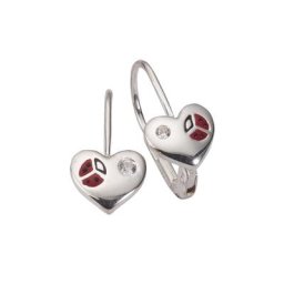 Zeeme Paar Ohrhänger 925/- Sterling Silber Zirkonia weiß