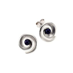 Zeeme Paar Ohrstecker 925 Sterling Silber Perle schwarz