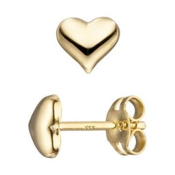 JOBO Paar Ohrstecker, Herz 333 Gold