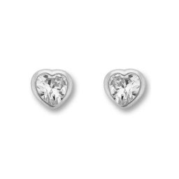 ONE ELEMENT Paar Ohrstecker Zirkonia Herz Ohrringe Ohrstecker aus 925 Silber, Damen Silber Schmuck Herz