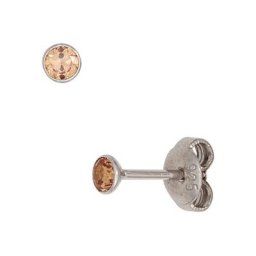 JOBO Paar Ohrstecker, rund 925 Silber mit Zirkonia