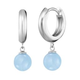 Engelsrufer Paar Creolen Powerful Stone, ERE-BA, ERE-LP, ERE-ML, ERE-RJ, ERE-RQ, ERE-TE, mit Achat, Lapislazuli, Malachit, Jaspis, Rosenquarz oder Tigerauge