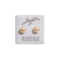 DI PERLE Paar Ohrstecker Damen Perlenschmuck 585 Gelbgold Süsswasser Perlen Ohrstecker, Damen Perlenschmuck