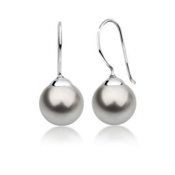 Nenalina Paar Ohrhänger Hänger Basic Synthetische Perle 925 Silber