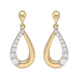 Vivance Paar Ohrstecker Tropfen, 16 Diamanten = 0,19ct.