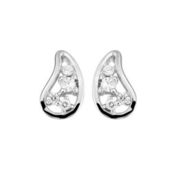 Adelia´s Paar Ohrstecker Ohrstecker Tropfen aus 925 Silber mit Zirkonia 10 cm