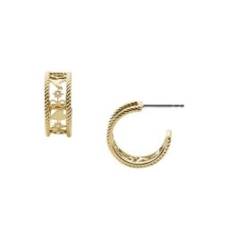 Fossil Paar Creolen SADIE, JF04122710, mit Zirkonia
