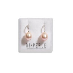 DI PERLE Paar Ohrhänger Damen Perlenschmuck 925 Silber Süsswasser Perlen Ohrhänger, Damen Perlenschmuck