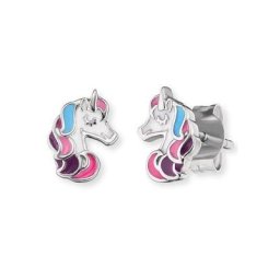 Herzengel Paar Ohrstecker Einhorn, HEE-UNICORN01-ST, mit Emaille