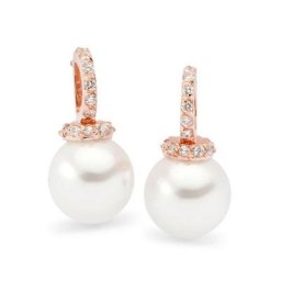 NANA KAY Paar Ohrstecker Fashion Pearl, ST1055, mit Zirkonia und Muschelkernperlen