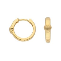 Adelia´s Paar Ohrhänger 333 Gold Ohrringe Creolen Herz Ø 14 mm, Goldschmuck für Damen