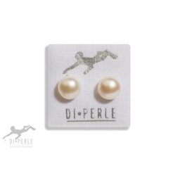 DI PERLE Paar Ohrstecker Damen Perlenschmuck 925 Silber Süsswasser Perlen Ohrstecker, Damen Perlenschmuck