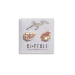 DI PERLE Paar Ohrstecker Damen Perlenschmuck 925 Silber Süsswasser Perlen Ohrstecker, Damen Perlenschmuck