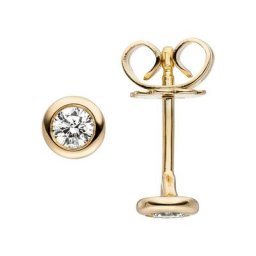 JOBO Paar Ohrstecker, 585 Gold mit 2 Diamanten