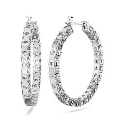 Swarovski Paar Creolen Matrix, Rundschliff, 5647446, 5647715, mit Swarovski® Kristall