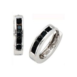 JOBO Paar Creolen, rund 925 Silber mit Zirkonia